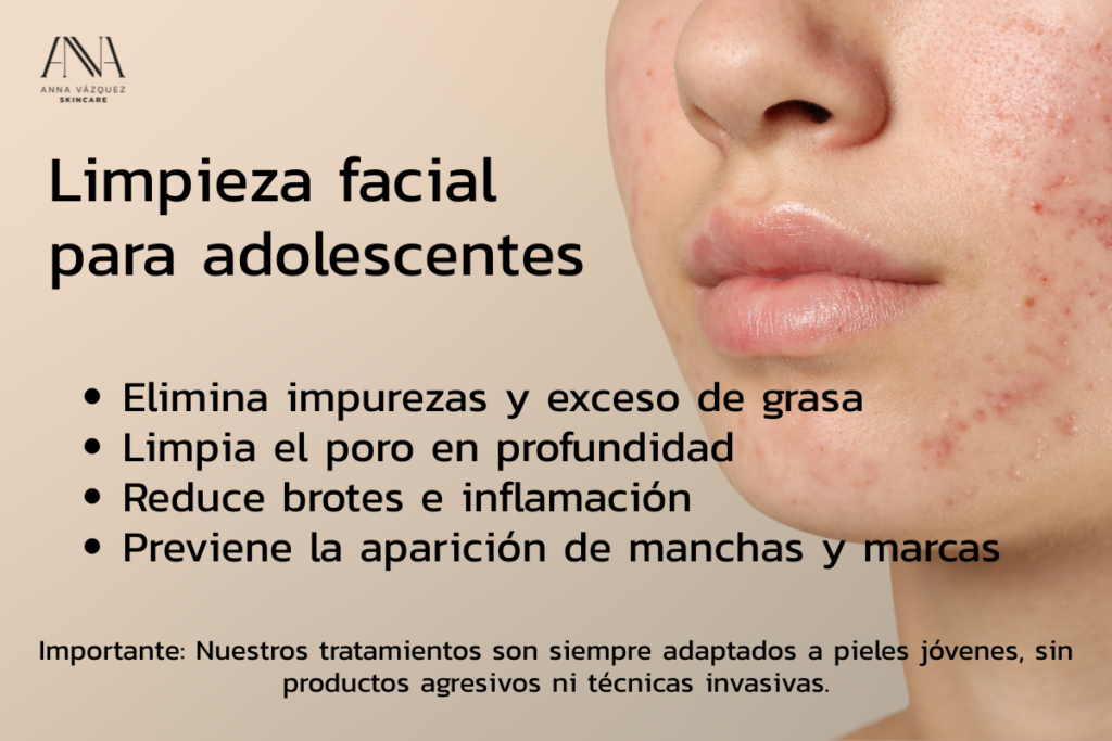 Limpieza facial para adolescentes